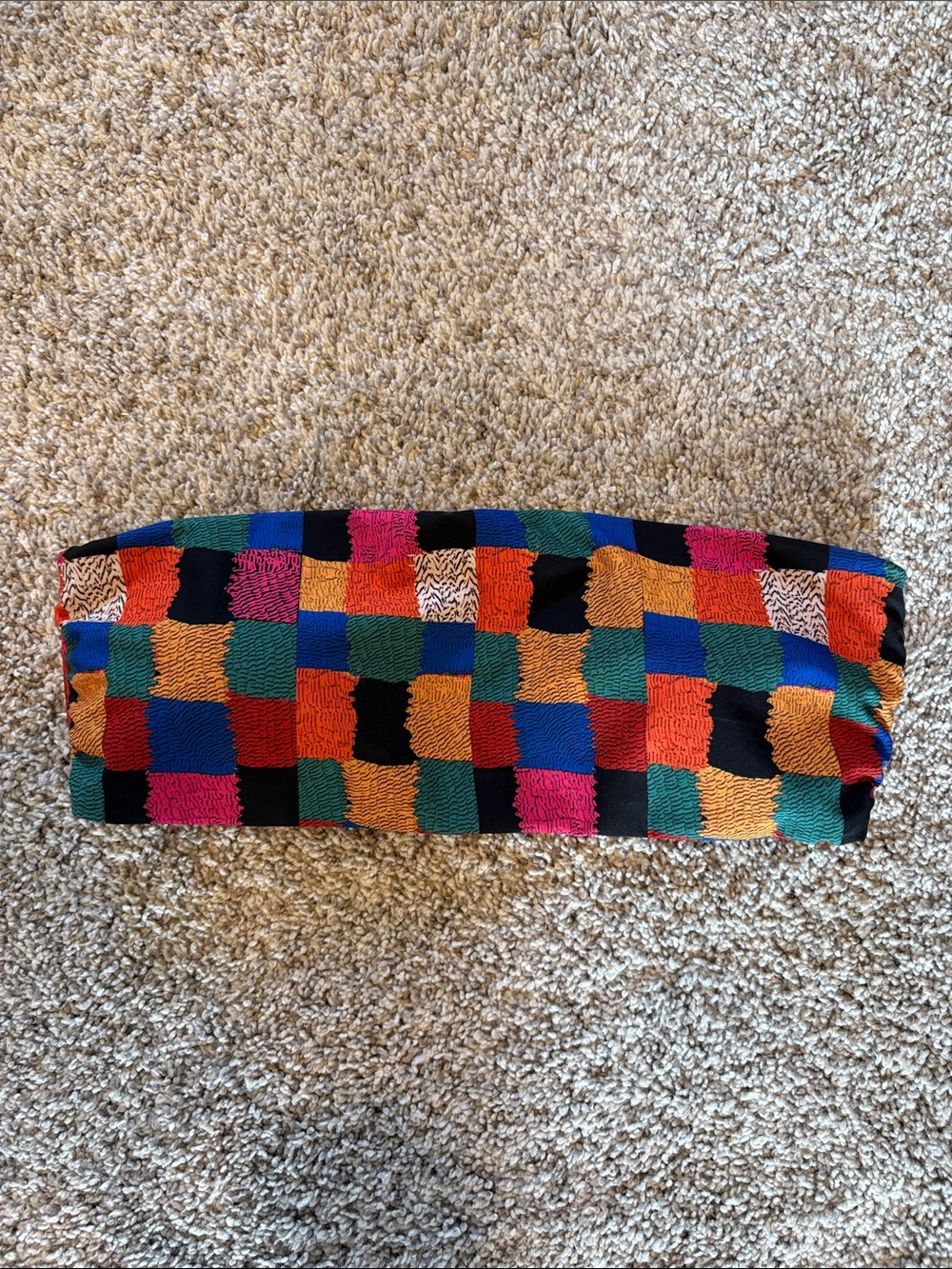 FARM RIO Checkerboard Stretch Swim Bandeau